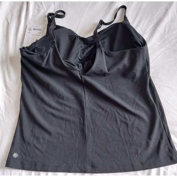 Athleta XL Extra Large A/C Elation V Neck Support Top Black NEW! #659059 - Picture 9 of 9